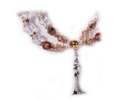 Náhrdelník Elegant / Kryštál so zlatom / Sklo / Krištáľ / Veľká darčeková krabička