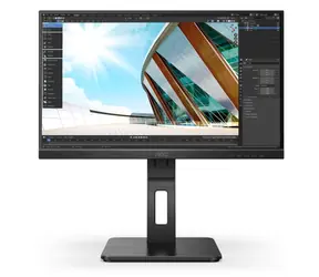 23.8" AOC 24P2Q čierna / 1920 x 1080 / 16:9 / 250cd-m2 / 4ms / 1000:1 / HDMI + VGA + DP + DVI / 3.5mm jack / VESA / Repro