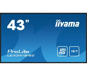 43" IIYAMA LE4341S-B2 čierna / IPS / 1920x1080 / 16:9 / 8ms / 1200:1 / 350cd / repro / VGA / HDMI 