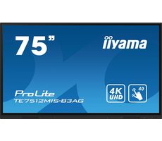 75" IIYAMA ProLite TE7512MIS-B3AG čierna / IPS / 3840x2160 / 16:9 / 8ms / 1200:1 / 400cd / repro / VGA / HDMI / USB-C