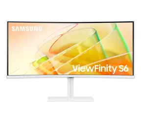 34" Samsung ViewFinity S6 S65TC biela / VA / 3440x1440 / 21:9 / 5ms / 3000:1 / 350cd-m2 / HDMI + DP / USB / VESA