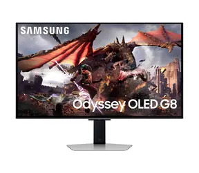 32" Samsung Odyssey G8 G80SD strieborná / OLED / 3840x2160 / 16:9 / 0.03ms / 1000000:1 / 250cd-m2 / HDMI + DP / VESA