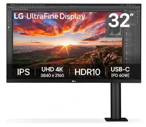 31.5" LG UltraFine 32UN880K-B / IPS / 3840x2160 / 16:9 / 1000:1 / 5ms / 350cd-m2 / HDMI / DP / VESA