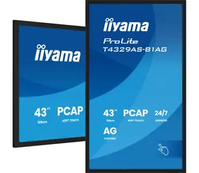 43" IIYAMA ProLite T4329AS-B1AG čierna / IPS / 3840x2160 / 16:9 / 6.5ms / 4000:1 / 500cd / HDMI / USB-C / repro