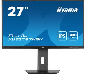 27" IIYAMA ProLite XUB2797HSN-W2 biela / IPS / 1920x1080 / 16:9 / 1ms / 1000:1 / 300cd / repro / HDMI / DP / USB-C
