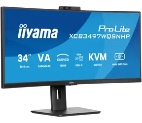 34" IIYAMA ProLite XCB3497WQSNPH-B1 čierna / VA / 3440x1440 / 21:9 / 0.4ms / 3000:1 / 350cd / HDMI + DP + USB-C / repro