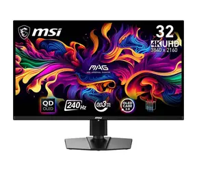 31.5" MSI MAG 321UPX QD-OLED čierna / 3840 × 2160 / OLED / 16:9 / 0.03ms / 1:5 M: 1 / 250cd-m2 / HDMI + DP / VESA