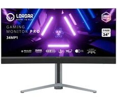 34" LORGAR 34MP1 čierna / VA / UWQHD / 21:9 / 1ms / 4000:1 / 1000cd-m2 / HDMI+DP+USB-C
