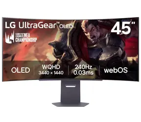 44.5" LG 45GX90SA-B čierna / OLED / 3440x1440 / 21:9 / 275cd-m2 / 240 HZ / 0.03ms / DP/ HDMI