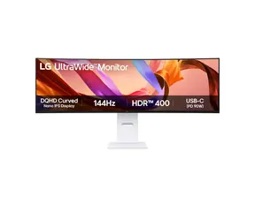 49" LG 49U950A-W biela / IPS / 5120x1440 / 32:9 / 400cd-m2 / 144Hz / 5ms / HDMI / DP / VESA