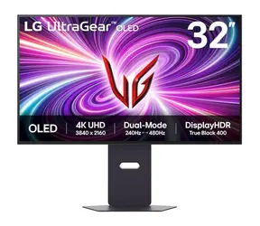 Rozbalené - 31.5" LG 32GS95UV-B čierna / OLED / 3840 x 2160 / 16:9 / 1.5M: 1 / 275cd-m2 / HDMI & DP / VESA / rozbalené