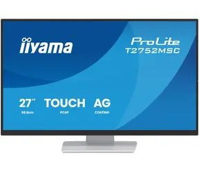 27" IIYAMA ProLite T2752MSC-W1AG biela / LED / IPS Touch / 1920 x 1080 / 16:9 / 5 ms / 1000:1 / 400cd-m2 / VESA