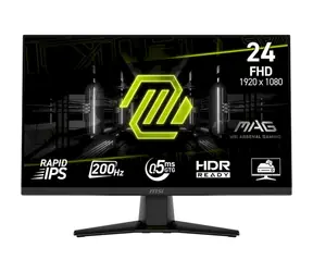 23.8" MSI MAG 242F čierna / FHD / IPS / 16:9 / 0.5ms / 1000:1 / 300cd-m2 / HDMI + DP / VESA 