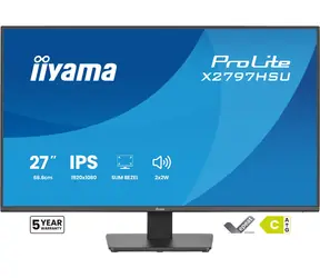 27" IIYAMA ProLite X2797HSU-B1 čierna / LED / IPS / 1920 x 1080 / 16:9 / 4 ms / 1500:1 / 350cd-m2 / VESA