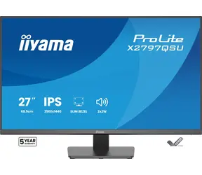 27" IIYAMA ProLite X2797QSU-B1 čierna / LED / IPS / 2560 x 1440 / 16:9 / 1 ms / 1000:1 / 350cd-m2 / VESA