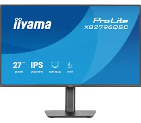 27" IIYAMA ProLite XB2796QSC-B1 čierna / LED / IPS / 2560 x 1440 / 16:9 / 4 ms / 1000:1 / 350cd-m2 / USB-C / VESA