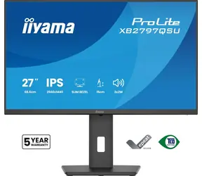 27" IIYAMA ProLite XB2797QSU-B1 čierna / LED / IPS / 2560 x 1440 / 16:9 / 1 ms / 1000:1 / 350cd-m2 / VESA