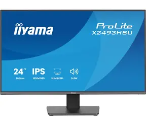 23.8" IIYAMA ProLite X2493HSU-B1 čierna / LED / IPS / 1920 x 1080 / 16:9 / 1 ms / 1500:1 / 350cd-m2 / VESA