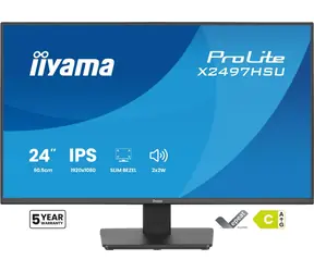 23.8" IIYAMA ProLite X2497HSU-B1 čierna / LED / IPS / 1920 x 1080 / 16:9 / 4 ms / 1500:1 / 350cd-m2 / VESA