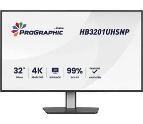31.5" IIYAMA ProGraphic HB3201UHSNP-B1 čierna / LED / IPS / 3840 x 2160 / 16:9 / 4 ms / 3000:1 / 450cd-m2 / VESA