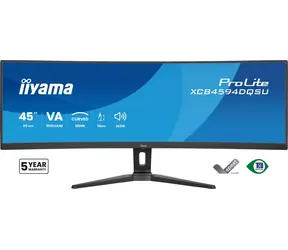44.5" IIYAMA ProLite XCB4594DQSU-B1 čierna / LED / VA / Curved 1500R / 5120 x 1440 / 32:9 / 2 ms / 3000:1 / 450cd-m2