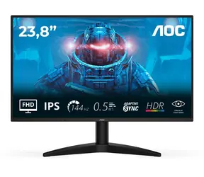 23.8" AOC 24B36X čierna / IPS / 1920x1080 / 16:9 / 4ms / 1500:1 / 300cd-m2 / HDMI + DP / VESA