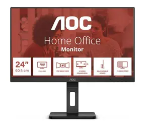 23.8" AOC 24E3QAF čierna / IPS / 1920x1080 / 16:9 / 4ms / 1000:1 / 300cd-m2 / HDMI + DP + VGA / VESA