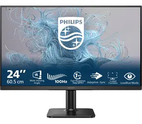 23.8" Philips 24E2N1100LB/00 čierna / VA / 1920 x 1080 / 100Hz / 1ms / 250cd / HDMI / VGA / VESA