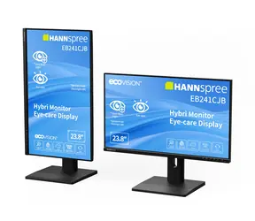 Rozbalené - 23,8" Hannspree EB241CJB čierna / Monitor / TN / Full HD / 75Hz / HDMI + DP / USB-C / rozbalené