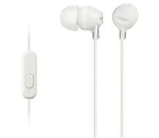 Sony MDR-EX15AP Biela / Slúchadlá do uší s mikrofónom