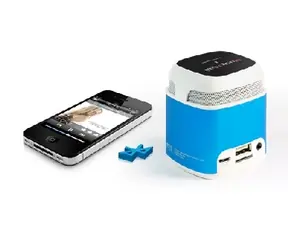 Technaxx Mini MusicMan Makro NFC-X6 modrá / Prenosný reproduktor / 600 mAh / Bluetooth + NFC / FM / až 11h / 10m