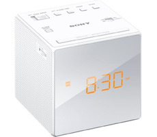 SONY rádiobudík ICF-C1 / LCD displej / digitálny FM, AM tuner / biela