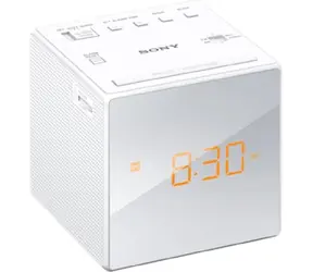 SONY rádiobudík ICF-C1 / LCD displej / digitálny FM, AM tuner / biela