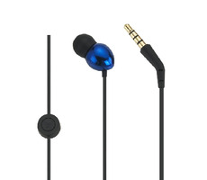 PerfectSound s201 slúchadlá modrá / do uší / s mikrofónom / kov / 18 ohm / 3.5 jack