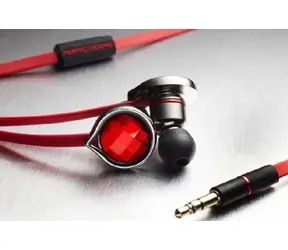 PerfectSound s101 slúchadlá / do uší / so SWARKOVSKI ELEMENTS / zliatina hliníka a magnézia / 18 ohm / 3,5 jack / červená