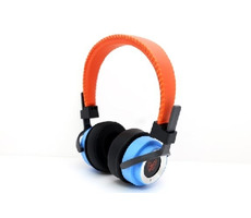 PerfectSound m100 slúchadlá oranžovo-modrá / s vymeniteľným meničom / mikrofón / 40mm / 16 ohm / 3,5 + 6,3 jack
