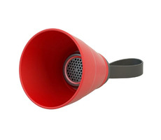 SALI Bluetooth reproduktor 3W červená / regulácia hlasitosti / skladacia / vodeodolný / bluetooth + USB + 3.5mm Jack
