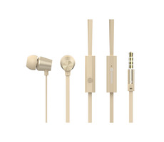 SWISSTEN Earbuds Dynamic YS-500 zlatá / Slúchadlá s mikrofónom / 3.5mm Jack / 1.2m