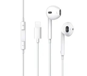 USAMS EP-24 In-Ear slúchadlá s mikrofónom biela / Lightinig