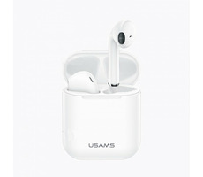 USAMS LU Dual Stereo Wireless Headset Biela / slúchadlá s mikrofónom