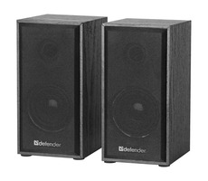 Defender SPK 240 reproduktory 2.0 / 2x 3W / regulácia hlasitosti / USB+3.5mm / drevené / čierna