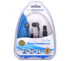 Esperanza EH125 čierna / slúchadlá do uší / 3.5 mm jack / 1.2 m