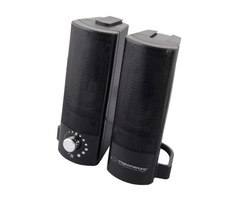 Esperanza EP144 LAVANI čierna / Reproduktory / 2.0 / 2x2.5W / 5V / USB / 3.5mm / microSD