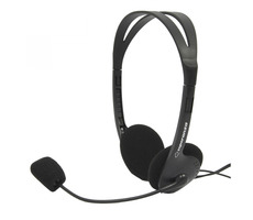 Esperanza EH102 Scherzo čierna / stereo slúchadlá s mikrofónom / 3.5 mm jack / ovládanie hlasitosti / 2.5 m
