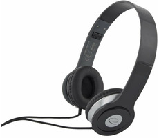 Esperanza EH145K Techno čierna / stereo slúchadlá / 3.5 mm jack / skladacia / ovládanie hlasitosti / 3 m