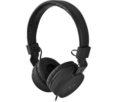 Esperanza EH212K Bongo čierna / stereo slúchadlá s mikrofónom / 3.5 mm jack / ovládanie hlasitosti / 1.5 m