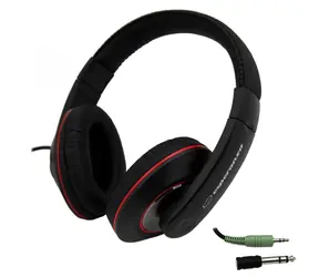 Esperanza EH121 Hip-hop čierna / stereo slúchadlá / 6.3 mm jack / ovládanie hlasitosti / 5 m