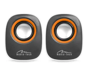 Media-Tech IBO biela / Reproduktory / 2.0 / RMS 6W / USB / 3.5mm jack