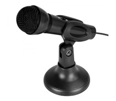 Media-Tech MICCO SFX čierna / stolný mikrofón / nastaviteľný sklon / potlačenie šumu / 3.5mm jack / 1.1 m