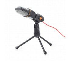 Gembird MIC-D-03 stolný mikrofón / tripod / 3.5 mm jack / čierna